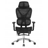 Sillón de oficina LORRIS, alto, ergonómico, malla negra