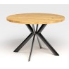 Mesa OLITE 120R, metal, madera, 120 cms de diámetro