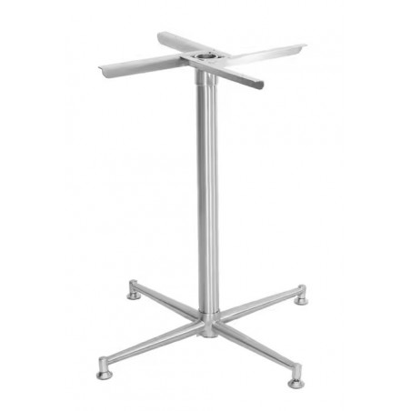 Base de mesa PAUDY, acero inoxidable, base de 63 x 63 cms, altura 72 cms (Pack de 2 unidades)