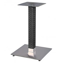 Base de mesa OLBY 72, columna revestida, base de acero de 8 mm. 45 x 45 cm, altura 72...