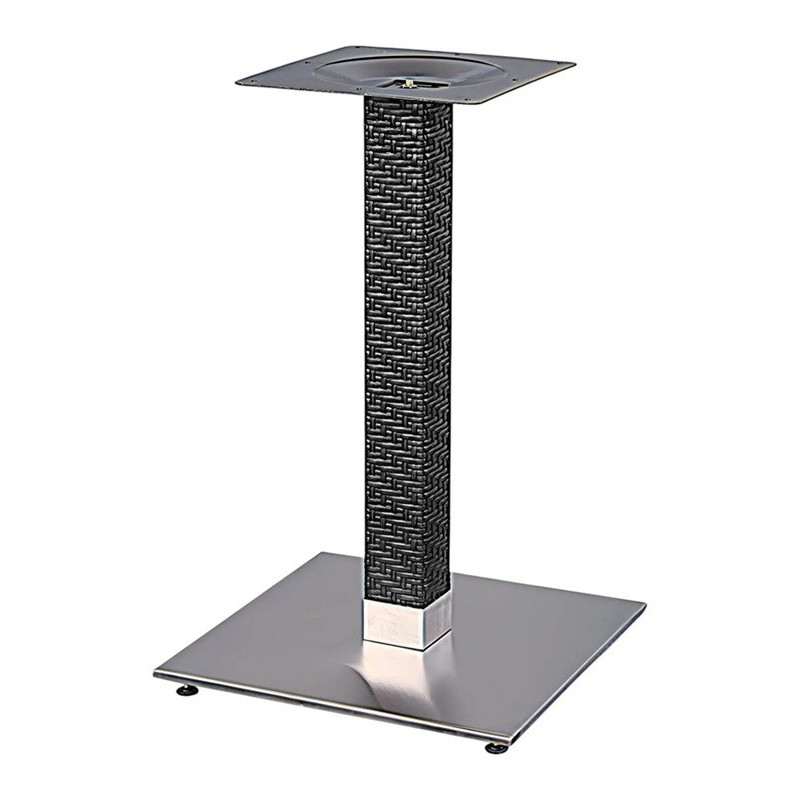 Base de mesa OLBY 72, columna revestida, base de acero de 8 mm. 45 x 45 cm, altura 72 cmsss (Pack de 2 unidades)
