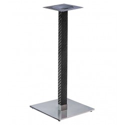 Base de mesa OLBY 110, alta, columna revestida, base de acero de 8 mm. 45 x 45 cm,...