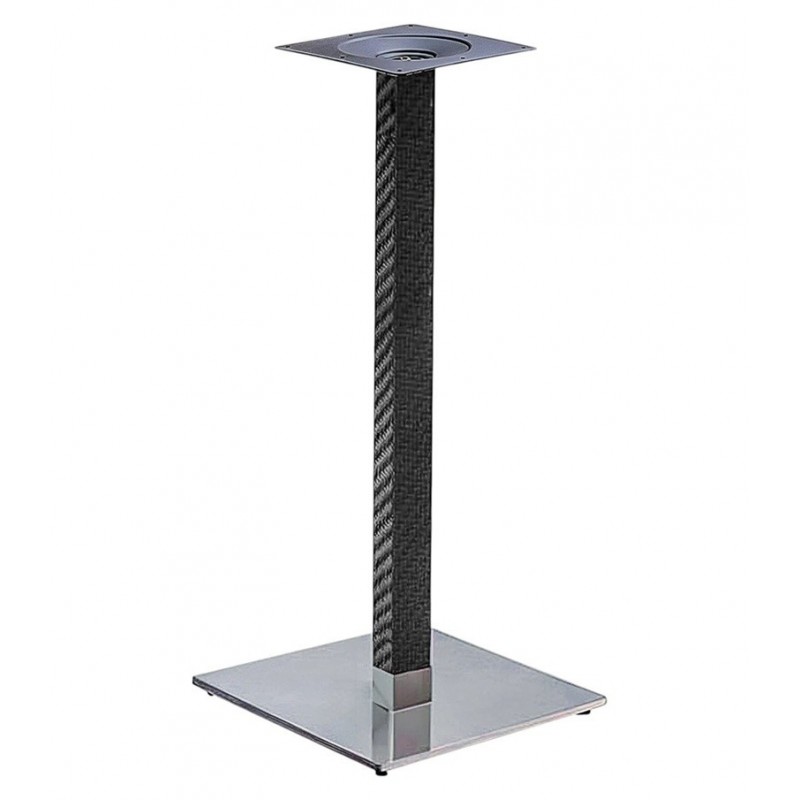 Base de mesa OLBY 110, alta, columna revestida, base de acero de 8 mm. 45 x 45 cm, altura 110 cms (Pack de 2 unidades)