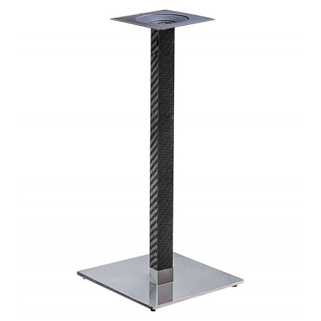 Base de mesa OLBY 110, alta, columna revestida, base de acero de 8 mm. 45 x 45 cm, altura 110 cms (Pack de 2 unidades)