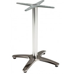 Base de mesa ROMA NEW, 4 brazos, inoxidable y aluminio (Pack de 2 unidades)