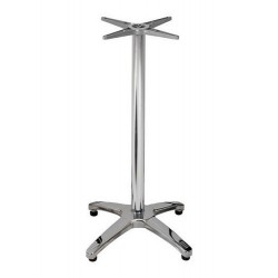 Base de mesa ROMA NEW, alta, 4 brazos, inoxidable y aluminio* (Pack de 2 unidades)