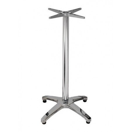 Base de mesa ROMA NEW, alta, 4 brazos, inoxidable y aluminio* (Pack de 2 unidades)