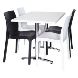 Base de mesa ROMA NEW, rectangular, inoxidable y aluminio*