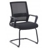 Sillón de oficina SURICE, fijo de patín, malla negra (Pack de 2 unidades)