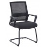 Sillón de oficina SURICE, fijo de patín, malla negra (Pack de 2 unidades)