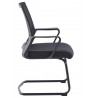 Sillón de oficina SURICE, fijo de patín, malla negra (Pack de 2 unidades)