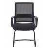 Sillón de oficina SURICE, fijo de patín, malla negra (Pack de 2 unidades)