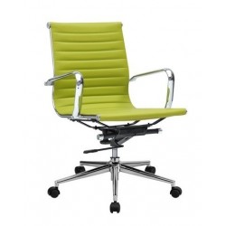Sillón de oficina NICK, giratorio, regulación de altura, basculante, similpiel verde