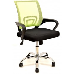 Sillón de oficina FISS NEW, negro, regulación de altura, basculante, malla verde,...