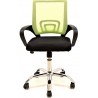 Sillón de oficina FISS NEW, negro, regulación de altura, basculante, malla verde, tejido negro