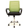 Sillón de oficina SUNSET, negro,regulación de altura, basculante, malla verde pistacho, tejido negro