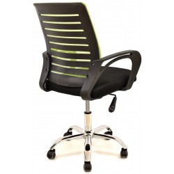 Sillón de oficina SUNSET, negro,regulación de altura, basculante, malla verde pistacho, tejido negro
