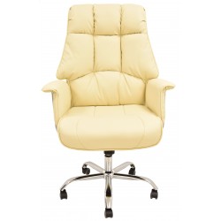 Sillón de oficina FIRENZE, alto, regulación de altura, mecanismo multifunción, similpiel beige