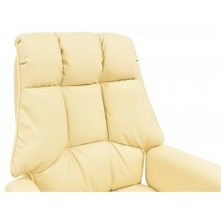 Sillón de oficina FIRENZE, alto, regulación de altura, mecanismo multifunción, similpiel beige
