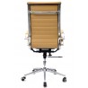 Sillón de oficina OLIVER, alto, regulación de altura, basculante profundo, similpiel marrón claro