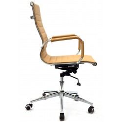 Sillón de oficina OLIVER, giratorio, regulación de altura, basculante profundo, similpiel marrón claro