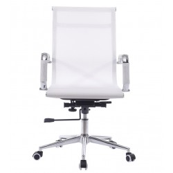 Sillón de oficina IGOR, giratorio, regulación de altura, basculante profundo, malla blanca
