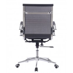Sillón de oficina IGOR, giratorio, regulación de altura, basculante profundo, malla negra