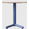 Mesa COLMAR, azul, tapa de contrachapado revestido con HPL, color natural, 70 x 70 cms
