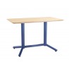 Mesa COLMAR, azul, tapa de contrachapado revestido con HPL, color natural, 120 x 70 cms