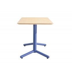 Mesa COLMAR, azul, tapa de contrachapado revestido con HPL, color natural, 120 x 70 cms