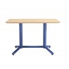 Mesa COLMAR, azul, tapa de contrachapado revestido con HPL, color natural, 120 x 70 cms