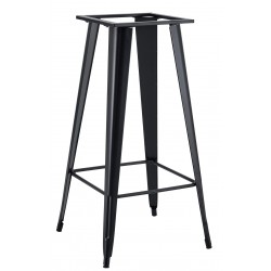 Base de mesa TOL EK, alta, acero, negra, para tapa de 60 x 60 cms (Pack de 2 unidades)