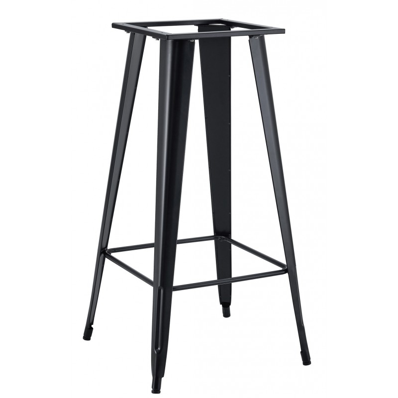 Base de mesa TOL EK, alta, acero, negra, para tapa de 60 x 60 cms (Pack de 2 unidades)