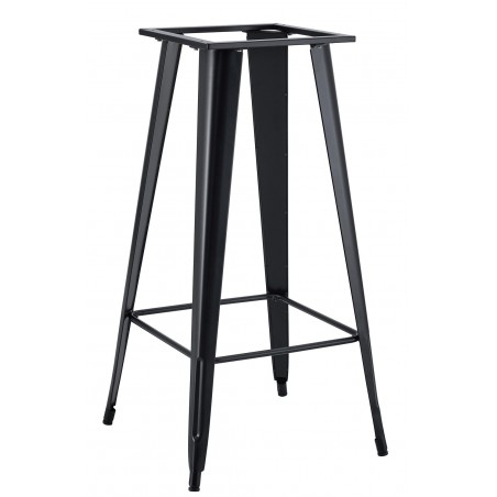 Base de mesa TOL EK, alta, acero, negra, para tapa de 60 x 60 cms (Pack de 2 unidades)