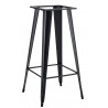 Base de mesa TOL EK, alta, acero, negra, para tapa de 60 x 60 cms (Pack de 2 unidades)