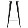 Base de mesa TOL EK, alta, acero, negra, para tapa de 60 x 60 cms (Pack de 2 unidades)