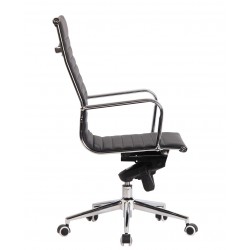 Sillón de oficina ROTERDAM, alto, similpiel negro
