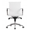 Sillón de oficina ROTERDAM, giratorio, similpiel blanca