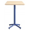 Mesa COLMAR, azul, tapa de contrachapado revestido con HPL, color natural, 70 x 70 cms