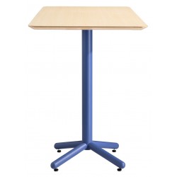 Mesa COLMAR, alta, azul, tapa de contrachapado revestido con HPL, color natural, 70 x...