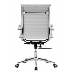 Sillón de oficina OLIVER, giratorio, regulación de altura, basculante profundo, similpiel blanca