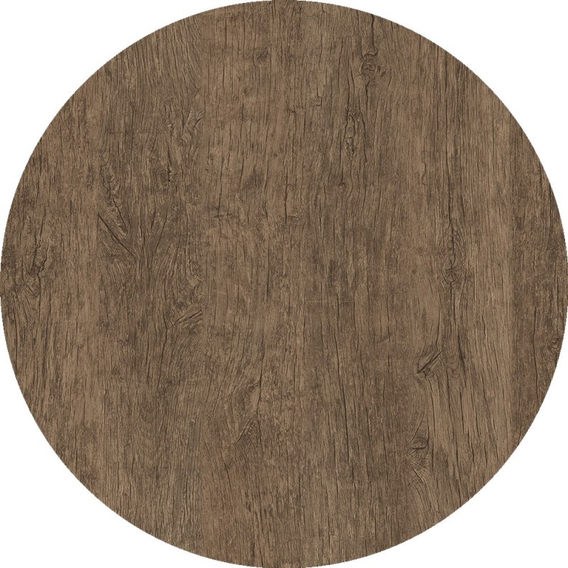 Tablero de mesa Werzalit WER-WOODART, Roble R.Oscuro 4510, 70 cms de diámetro (Pack de 2 unidades)