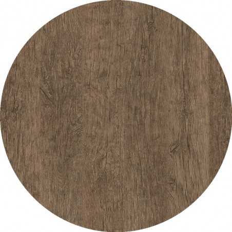 Tablero de mesa Werzalit WER-WOODART, Roble R.Oscuro 4510, 70 cms de diámetro (Pack de 2 unidades)