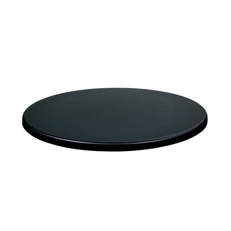Tablero de mesa Werzalit WER-UNIART, Negro 3190, 70 cms de diámetro (Pack de 2 unidades)