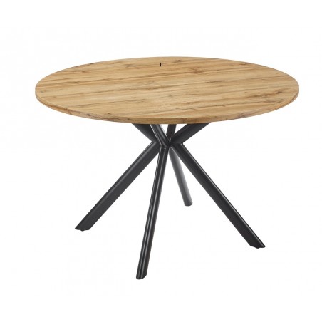 Mesa OLITE 120R, metal, madera, 120 cms de diámetro