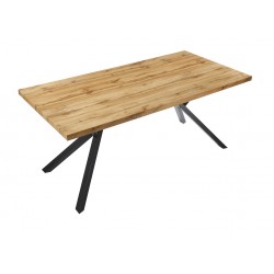 Mesa OLITE 180RT, metal, madera, 180 x 90 cms