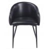 Sillón PELAYO, metal, similpiel vintage negra (Pack de 2 unidades)