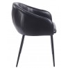 Sillón PELAYO, metal, similpiel vintage negra (Pack de 2 unidades)