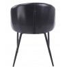 Sillón PELAYO, metal, similpiel vintage negra (Pack de 2 unidades)