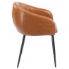 Sillón PELAYO, metal, similpiel vintage marrón (Pack de 2 unidades)